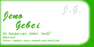 jeno gebei business card